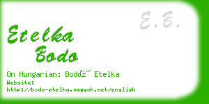 etelka bodo business card